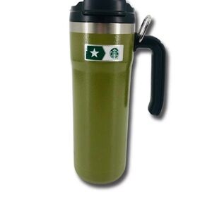 Starbucks Olive Green Travel Tumbler Veterans, Army Green Hammered